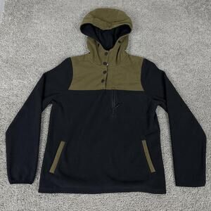 DAKINE Hoodie Mens Small Black Green Fleece Pullover Water Resistant Stretch